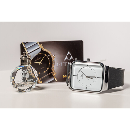 Watch - FITRON  - Brand - for Men - Color - Black Inner White (Strap Rubber)             SKU-515