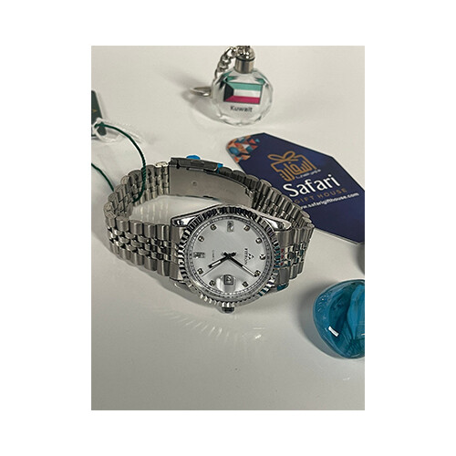 Watch - FITRON  - Brand- for Men - Color - Silver - Inner White (Strap Steel )             SKU-536