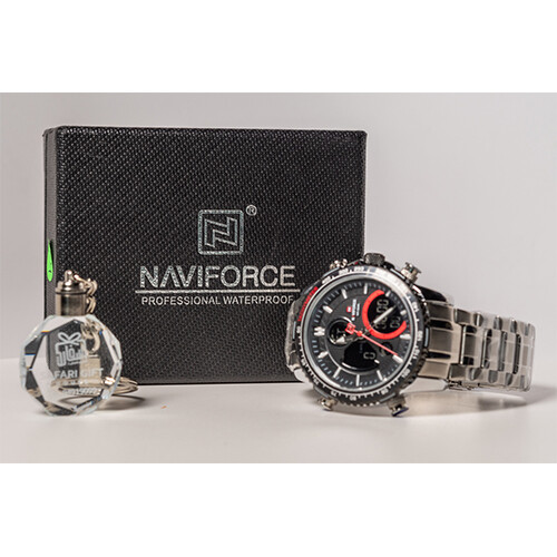 NAVIFORCE - For Men - Color - Black steel in red             SKU-576