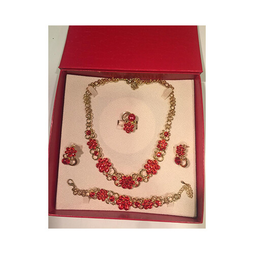 Accessories - For Women - Full Set - Color - Gold/Red 2             SKU-644