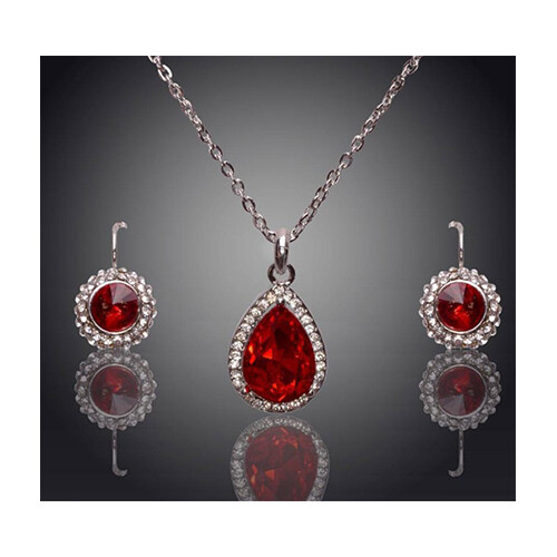 Accessories - For Women - Set - Color - Silver Red             SKU-678