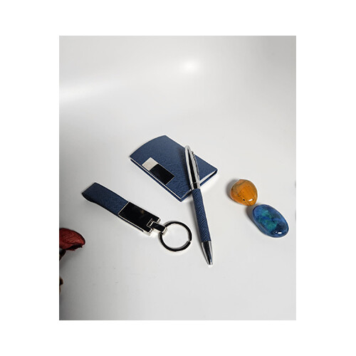New Arrival Premium For Men - Wallet Pen KeyChain Executive  - Color Blue             SKU-712