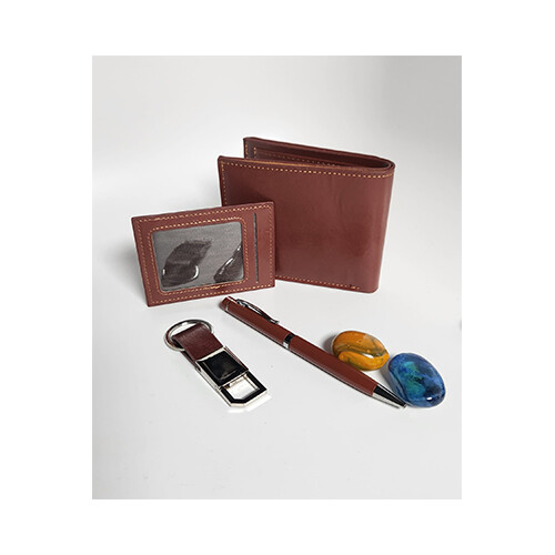 New Arrival Premium For Men - Wallet Pen KeyChain Executive  - Color Brown             SKU-713