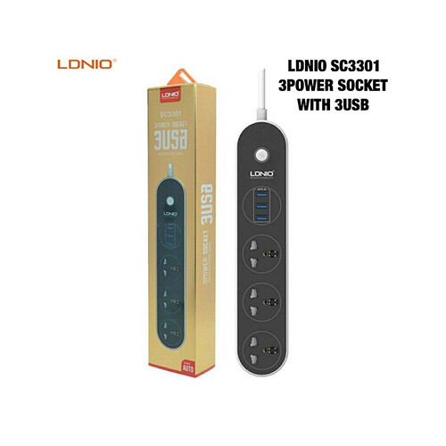 LDNIO 3Power Socket 3USB             SKU-961