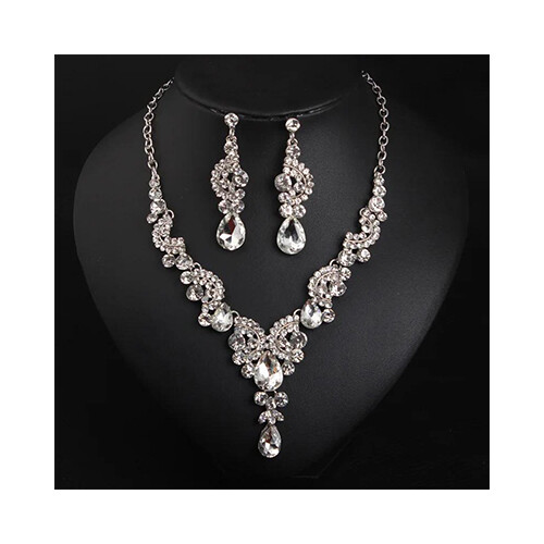 High quality Bridal Rhinestones Necklace Earrings             SKU-1050