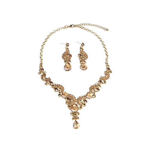 High quality Bridal Rhinestones Necklace Earrings             SKU-1052