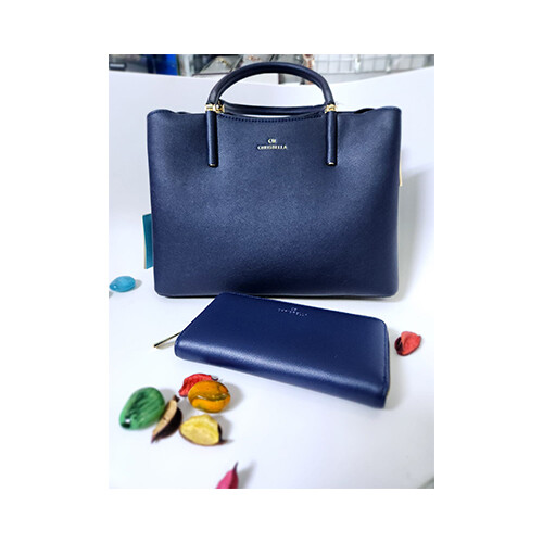 CB Chrisbella- Aopiya Leather Industrial LLC - Navy Color             SKU-1216