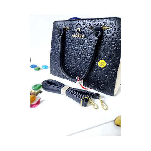 Aigner Black Ladies hand Bag             SKU-1217