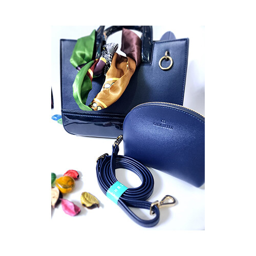 CB Chrisbella- Aopiya Leather Industrial LLC - Navy Color             SKU-1219