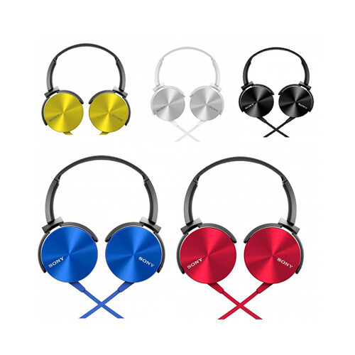Extra Base Stereo HeadPhones MDR XB450AP 4 Colors Blue - Red- White - Black - Yellow    SKU-1316