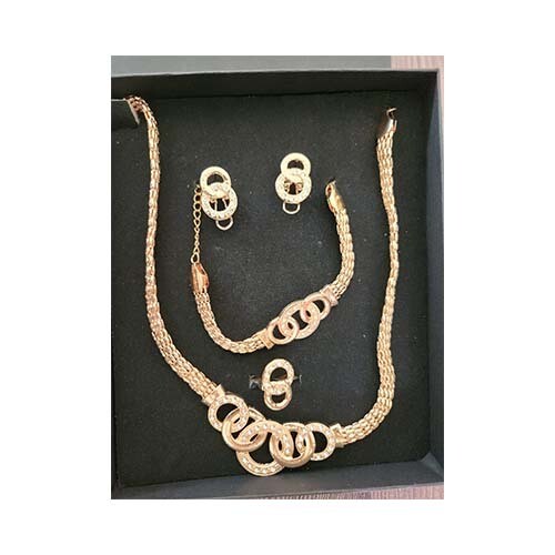Necklace Set Rose Gold Rings Set             SKU-2022