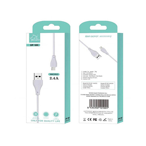 One depot Cable mini type c 2.4A             SKU-1369