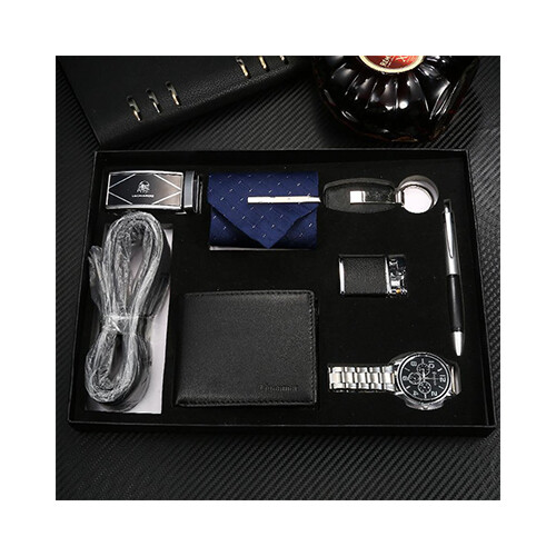 Men Set Tie Watch Pen Wallet Belt             SKU-1453