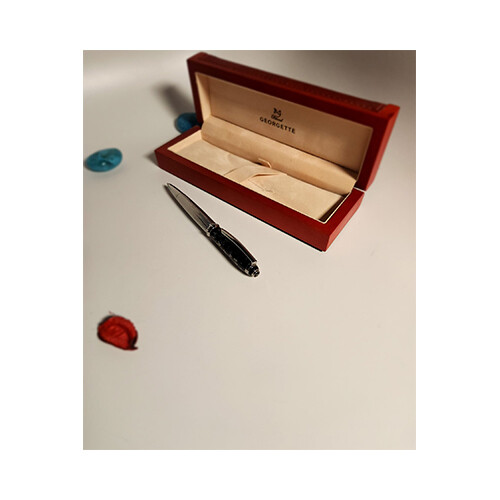 Georgette Pen for Men Silver Black             SKU-234