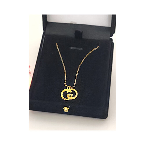 Necklace 18K Gold Branded Names Gussi - Cartier - Louis Viton             SKU-1450