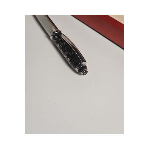 Georgette Pen for Men Silver Black             SKU-234