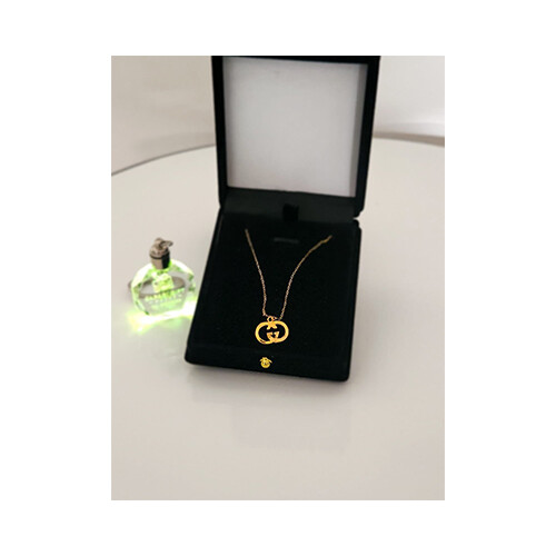 Necklace 18K Gold Branded Names Gussi - Cartier - Louis Viton             SKU-1450
