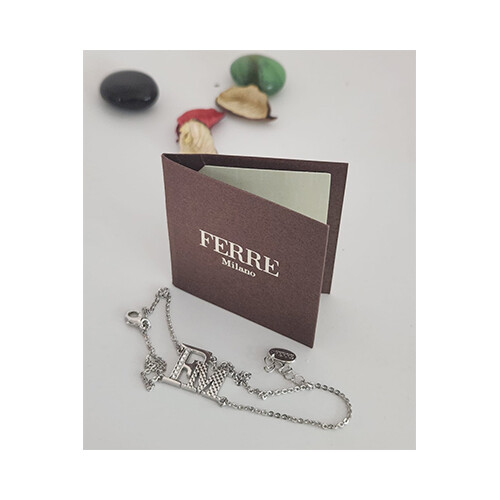 Ferre Milano Silver Necklace F.M           SKU-1992