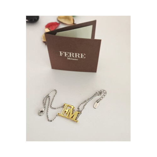 Ferre Milano Silver & Gold  Necklace F.M           SKU-1993