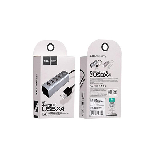 Hoco Premium HB1 4 - Ports HUB USBx4 80cm Lenth            SKU-1996