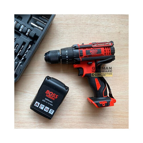 Boss Cordless Drill with Tools with 2 Battires  - Damage Box      SKU-408