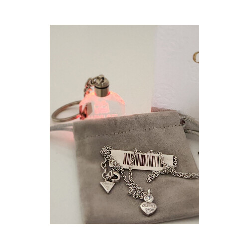 Necklace for Women Silver - Heart Shape - Guess Brand             SKU-52