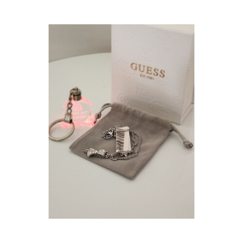 Guess Necklace - Silver Necklace Tie Shape             SKU-86