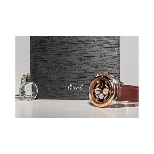 Eval Men Watch Leather Strap with Bronze             SKU-121