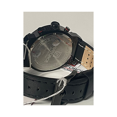 NaviStar Brand Men Watch Leather Black in Red             SKU-187