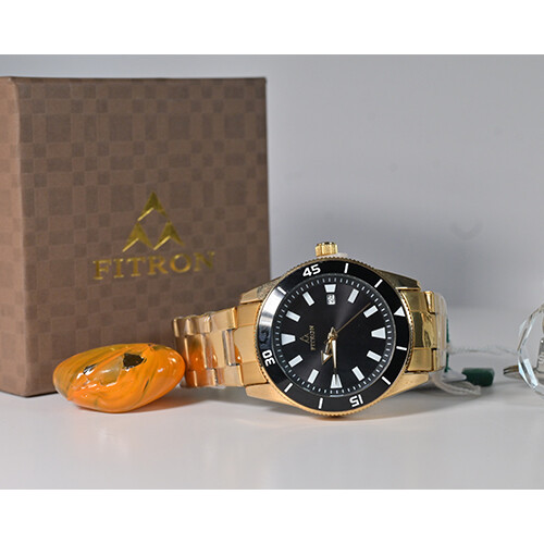 Fitron Men Watch Gold inner Black             SKU-212