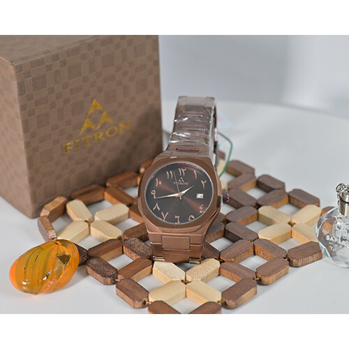 Watch - FITRON  - Brand - For Men -  Watch - Brown inner Brown             SKU-218