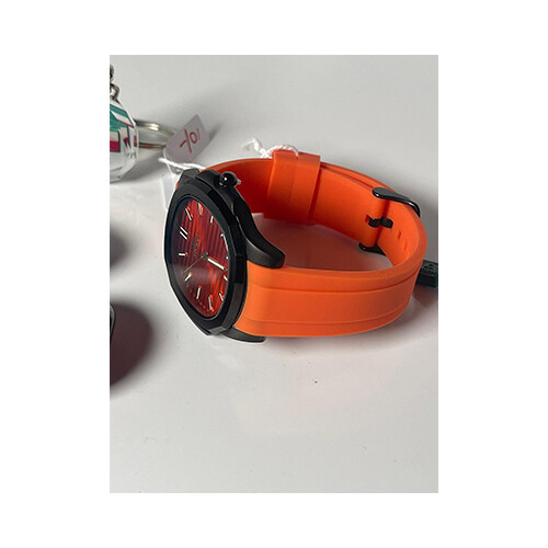 Fitron Men Sport Watch Rubber Orange Inner Orange Border Black             SKU-220