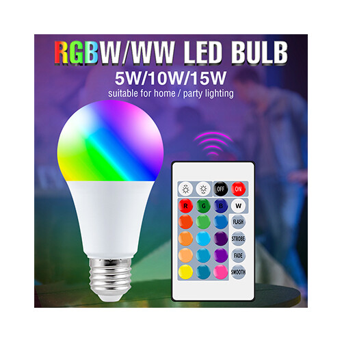 LED FGBW Bulb W/Remote Control A80           SKU-320