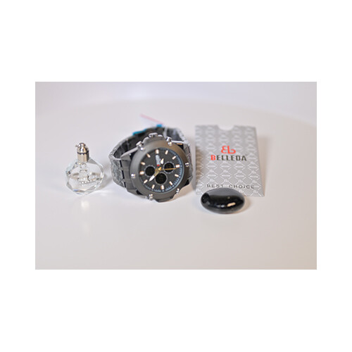 Watch -  Brand - BELLEDA - for Men- Steel Black inner Black             SKU-543