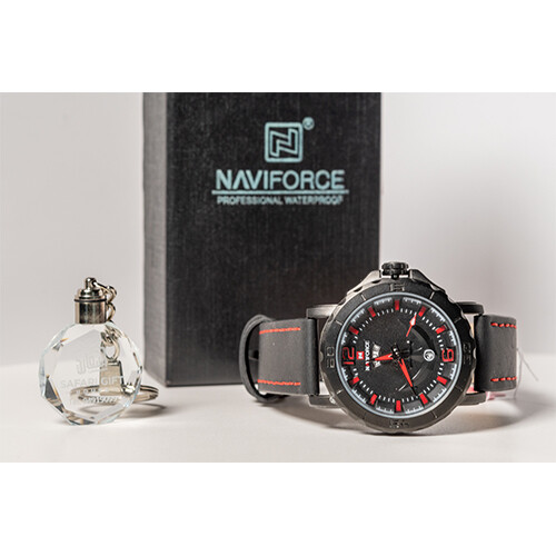 NAVIFORCW Brand Watch - for Men - Color - Black in Red             SKU-622