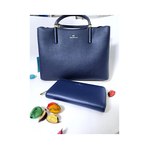 CB Chrisbella- Aopiya Leather Industrial LLC - Navy Color             SKU-1216