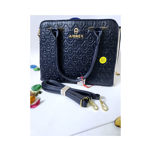 Aigner Black Ladies hand Bag             SKU-1217