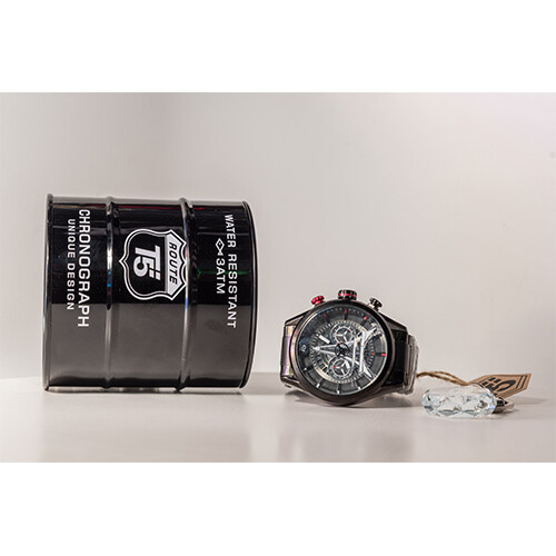 T5 WATCH WITH BLACK in Black Steel             SKU-1241