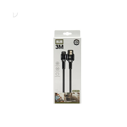 Earldom Metal Nylon Charging Cable 3M - EC-011i             SKU-1317