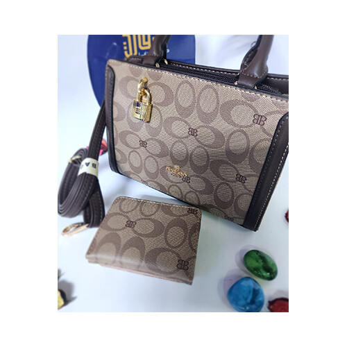 BagCo Womens Brand - Hand Bag Kaaki Color             SKU-2069