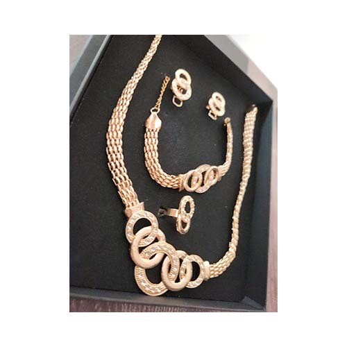 Necklace Set Rose Gold Rings Set             SKU-2022