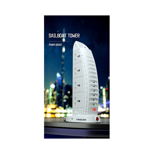 SailBoat Tower Power Socket 3000W             SKU-1809