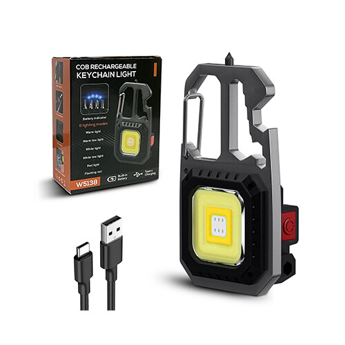 Cob Rechargeable KeyChain Light W5138             SKU-1874