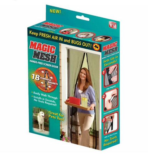 Magic mesh hands free screen door sku-6056