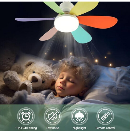 Flower fan with light sku-6064