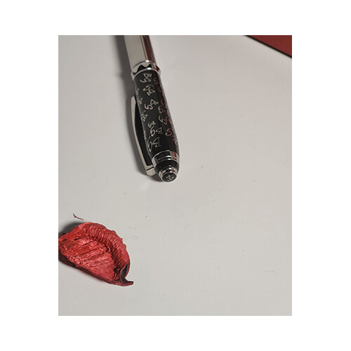 Georgette Pen for Men Silver Black             SKU-234