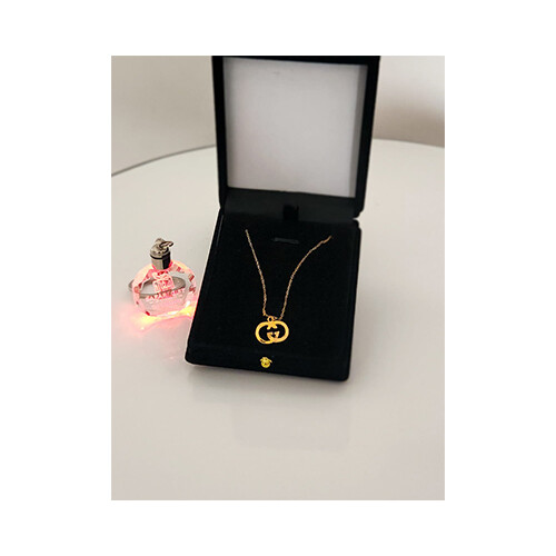Necklace 18K Gold Branded Names Gussi - Cartier - Louis Viton             SKU-1450