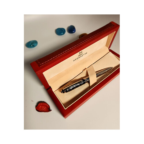 Georgette Pen for Men Silver Black             SKU-234