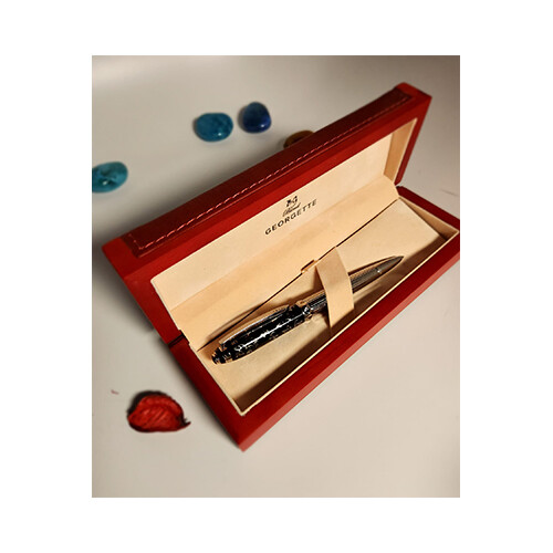 Georgette Pen for Men Silver Black             SKU-234