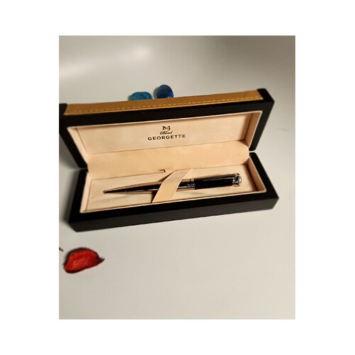 Georgette Pen for Men Silver Black             SKU-234
